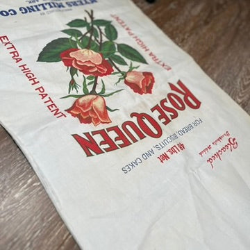 Vintage Rose Queen Flour Sack