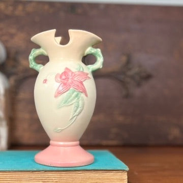 Hull Matte Pink & Cream Woodland Vase
