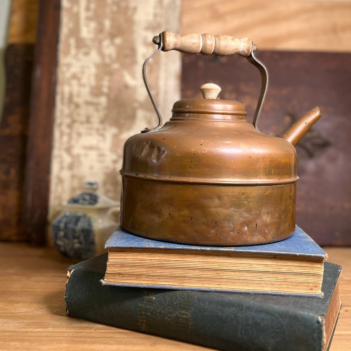 English Copper Teapot - Sparrow and Finch Vintage