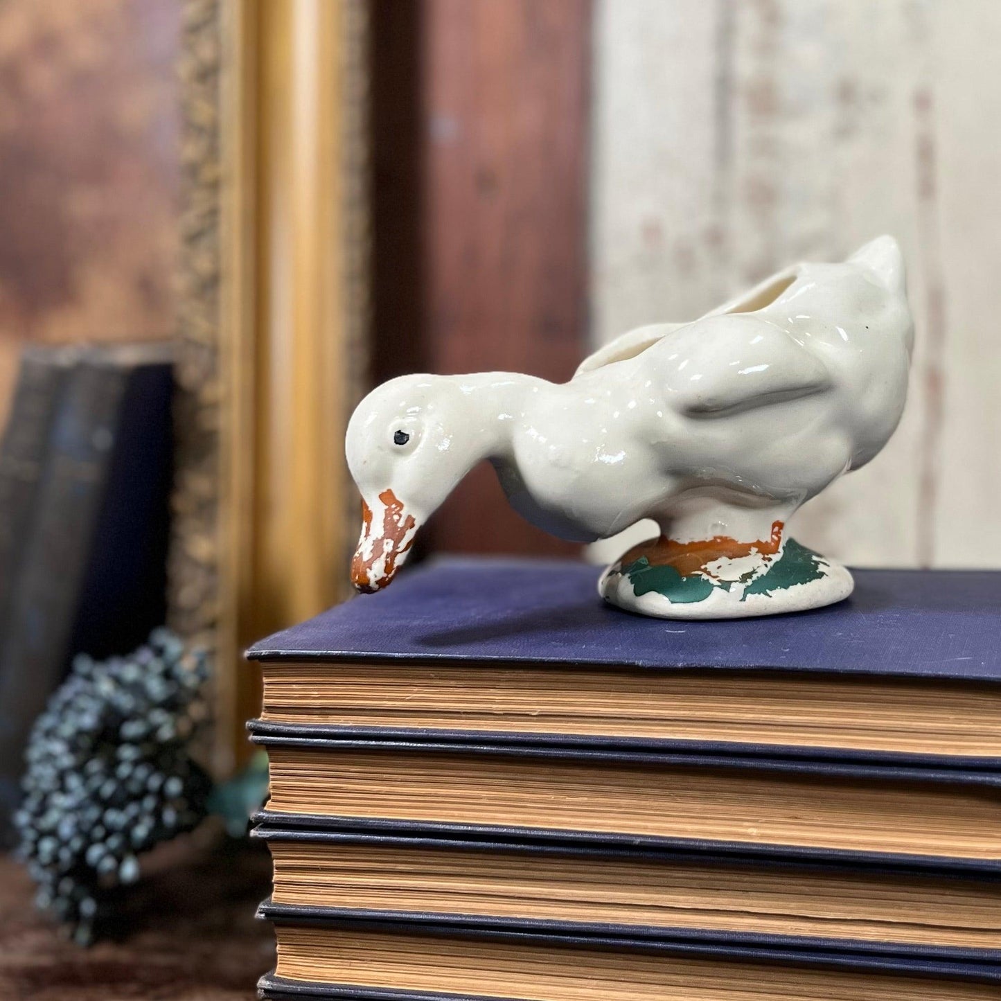 Vintage Ceramic Duck Planter - Sparrow and Finch Vintage