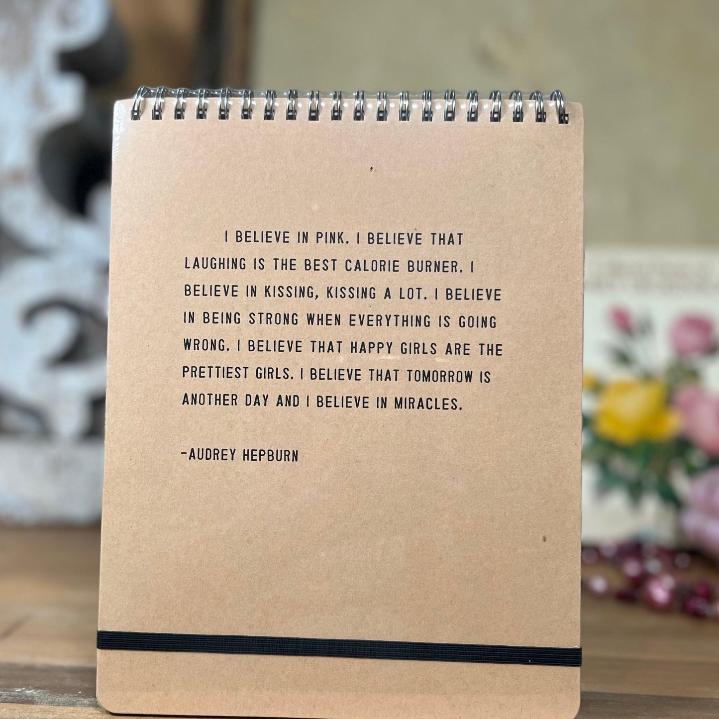 Audrey Hepburn "I Believe in Pink" Notepad - Sparrow and Finch Vintage