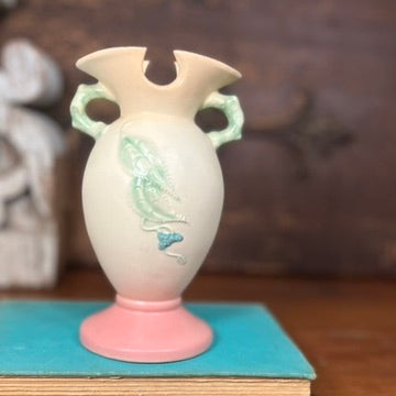Hull Matte Pink & Cream Woodland Vase
